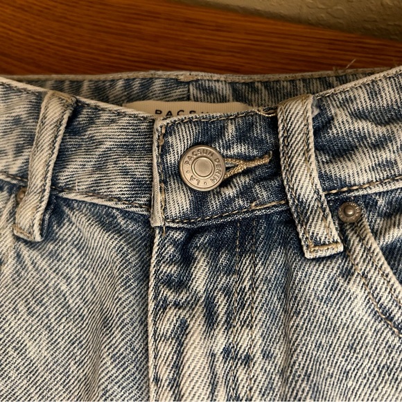 Pac Sun mom short cuffed raw hem size 25 jean denim shorts - Picture 4 of 8
